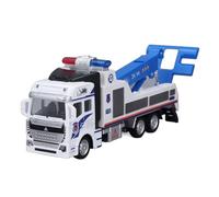 Srliya Metal Tow Truck with Crane Hook Friction Powered Pull Back Wrecker Tow Truck Toy for Children