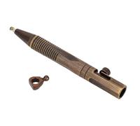 Srliya Mini Portable Brass Ballpoint Pen with Arrow Storage Case Feature for Office Writing, Traveling, for Keychain (Vintage Black)