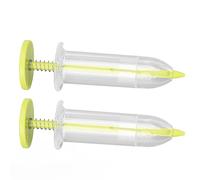 Srliya Mini Sowing Seed Dispenser Efficient Handheld Seed Planter for Gardening Easy Sowing, 2pcs for Planting Trays (Yellow)