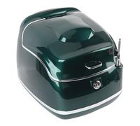 Srliya Motorcycle Helmet Box 38L Top Box Waterproofing Universal Fit with Key Lock Base Plate Luggage Trunk Tail Storage Carrier Case for Helmet Gloves (Dark Green)