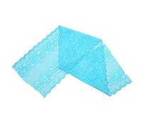 Srliya Nylon Lace Trim 23cm Wide Cuttable Stretch (Blue Lagoon)