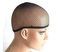 Srliya Nylon Wig Cap Black Lightweight Looking Dome Mesh Stretchable Breathable Cap for Various Wig Styles