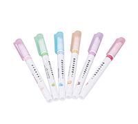 Srliya Outline Markers with Large Capacity, 6 Colors