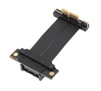 Srliya PCIE 4.0 X1 Riser Cable Dual PCIE 4.0 X1 Extension Cable Dual 90 Degree Right Angle GPU Riser Cable for Card Sound Card (10cm)