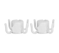 Srliya Plastic Durable Beach Umbrella Hanging Hook 4 Prong Holder for Towel Hat Sunglasses for Universal Size Umbrella Poles 1.0-1.3in Diameter (White)