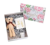 Srliya Plush Bear Doll Gift Box Set for Wedding Anniversary Party, Durable Paper Material with Cute Doll, Ideal for Various Happy Occasions