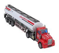 Srliya Pull Back Truck Model 1/48 Semi Mounted Heavy Duty Educational Interesting Resistant Wheels Construction Vehicle Toys (Long Head Pull Back Oil Tanker)