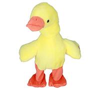 Srliya Quacking Dancing, Silly Talking Duck Singing Walking Interactive Plush Toy for 3+ Years Old Kids, with Switch, Zipper, and Battery Included