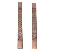Srliya Retro Zinc Alloy Vintage Push Door Handles for Kitchen Bathroom Cabinet Doors, Classic Style for Glass Wooden Alloy Iron Doors, 16.5"x1.4"x1.6", 2Pcs (Red Retro)