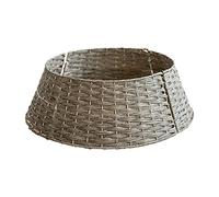Srliya Round Christmas Tree Skirt, Rattan Basket Bottom Cover Christmas Tree Skirt, Wicker Christmas Tree Trunk Stand Cover Christmas Decoration, Neat Christmas Decoration Tree Skirt