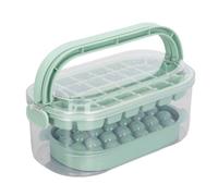 Srliya Round Square Ice Cube Trays Durable 54 Ice Cubes Maker with Lid for Outdoor Activities (Green)