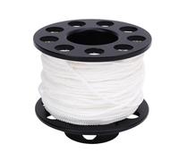 Srliya Scuba Diving Compact Finger Spool Reel Lightweight White Line Dive Reel for Safety Diving Stainless Steel Double End Clamp for Cave Wreck Divers