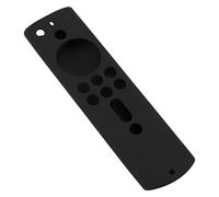 Srliya Silicone Shockproof Anti Slip Protective Cover for Fire TV Stick 4K 2018 Remote Control, Skin Friendly Material, Lanyard Included (Black)