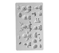 Srliya Silicone to High Temperatures Gray Forest Cartoon Animals Cake Embossing Fondant Decoration Mould for Cake, Chocolate, Fondant 1 X Silicone Mold