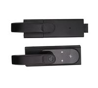 Srliya Smart Electronic Bluetooth Fingerprint Lock for 8-12mm Doors in Black, Secure Fast Unlocking Methods, Left and Right Opening Handle for Home Security