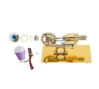 Srliya Smoother Operation Stirling Engine Model Kit, Beautiful Appearance Glass Tube with Glass Alcohol Lamp, Low Running Cost for Physical Experiment Educational Toy Gift