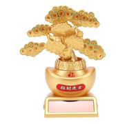 Srliya Solar Money Tree Ornament Automatic Swinging for Wealth and Good Luck Home Office Car Desk Decor