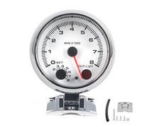 Srliya Tachometer 3.75in 0 8000 RPM Gauge with 7 Color Background Lights, Step Motor,Easy Reading in Darkness for Most Cylinder 12V Gasoline Powered Vehicles,Universal Fitment