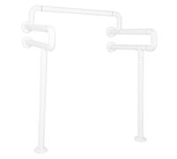Srliya Toilet Safety Frame Double U Shape Ergonomic PC SUS Toilet Grab Bar for Elderly Disabled Pregnant Women, Anti Slip Handrails