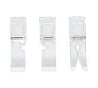 Srliya Transparent Presser Foot Set, 10mm Width, 3Pcs Clear Sewing Machine Accessories for Singer, Fits XM3700, SM2700, CS5055, Bernette B35, Made of Plastic