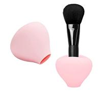 Srliya Travel, Cosmetics, Makeup Brush Organizer Case, Silicone Pillowcase Stretching to Fit Brushes Protecting Them from Damage for Work, Night Out, Weekend Trips (pink)