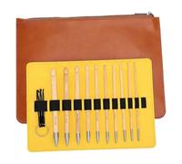 Srliya Tunisian Crochet Hook Set 10pcs 3.5-10.0mm Interchangeable Crochet Hooks with 4 Cables for Blanket Doll Shawl Sweater Scarf