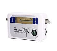 Srliya TV Antenna Signal Meter, Digital Finder with Backlight for | 9V DC Powered, 75Ω Impedance, Portable 12.5cm Size, for Remote Satellite Antennas and Indoor TV Use