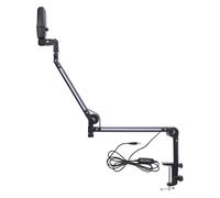 Srliya USB Condenser Microphone Adjustable Desktop Microphone Stand RGB Mic Stand Kit for Home Live Streaming Online Class Meeting Gaming