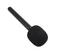 Srliya Wireless Mic Handle Windshield Foam Adapter Lightweight Mic Holder for Wireless Go II, for Hosting Events, Speeches Black ABS
