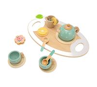 Srliya Wood Toddler Tea Party Set, Interesting Toy, Exquisite Workmanship, with Social Interaction and Reusable, for Little Girls, Tea Party Set