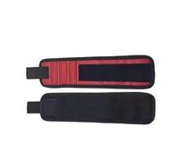 Srliya Wrist Tool Holder Multifunction Magnetic Wristband Tool Belt Organizer for Holding Screws Nails Drill Bits (3 Rows 6 Magnets Red)