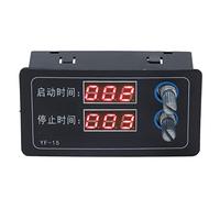 Srliya YF-15 Dual Display Digital Timer Delay Relay Module, ABS, DC 7~27V Input Voltage, for Generator Driver Module, Raft Fishing Machine,