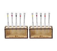 SRMAN 2 Set Stainless Steel Watch Screwdriver Flat and Blade from 0.8mm to 1.6mm with Stand