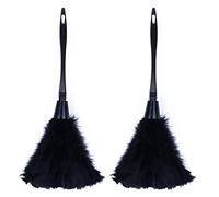 SRMAN 2Pc Fashion Turkey Duster with Black Plastic Handle Cleaning Tool(Black) 35cm