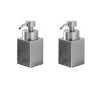 SRMAN 2X 304 Stainless Steel Soap Dispenser Shower Gel Dispenser Bottle Shampoo Foamer Foaming Bottle Lotion Bottle Silver
