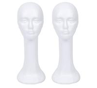 SRMAN 2X Long Neck Female Foam Model Glasses Hair Wig Mannequin Hat Stand