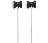 SRMAN 2X Stainless Steel & Felt Shaft Black Drum Pedal Bass Drum Beater Instrument Accessory Part