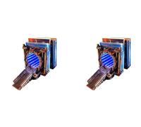 SRMAN 2X Stargate Bookends, Ornaments, Table Lamps, Gifts, LED Lighted Portal Bookends, Two-Way Galaxy Door,