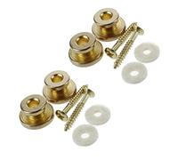 SRMAN 4Pcs Golden Strap Button with Mounting Screw for Guitar Mandolin