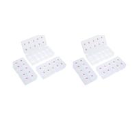 SRMAN 6Pcs False Nail Tips Transparent Storage Box with 10 Number Empty Spaces Storage Case Container Nail Art Organizer Box