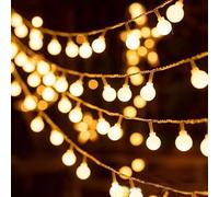 SRN Fairy Lights 20 LEDs, 5M/16ft Globe String Christmas Lights, Outdoor/Indoor for Bedroom, Party, Wedding Decorations (Warm)