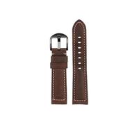 Srndsydak 22mm 24mm 26mm 20mm Retro leather Watch band Fit for Panerai/Seiko/Tissot(Dark brown black,24mm)