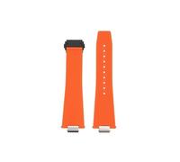 Srndsydak 25x12mm Fit for Tissot PRX T137.407 T137.410 Super Player Fashion Rubber Watch band Silicone men's Bracelet(Orange-black)