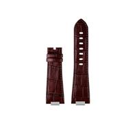 Srndsydak 26x12mm Convex End Leather Watchband Fit for Tissot 1853 PRX Series Watch Strap T137.407 T137.410(A Brown no buckle)