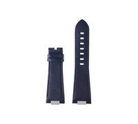 Srndsydak 26x12mm Convex End Leather Watchband Fit for Tissot 1853 PRX Series Watch Strap T137.407 T137.410(B Blue no buckle)