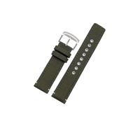 Srndsydak Fit for Citizen AW5005 /Seiko/Timex/Hamilton Army Green khaki Nylon Watch Strap Canvas Men's Watchband 20mm(Army Green-steel)