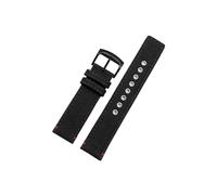 Srndsydak Fit for Citizen AW5005 /Seiko/Timex/Hamilton Army Green khaki Nylon Watch Strap Canvas Men's Watchband 20mm(Black-black buckle)