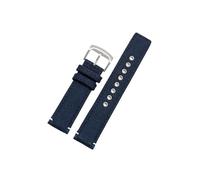 Srndsydak Fit for Citizen AW5005 /Seiko/Timex/Hamilton Army Green khaki Nylon Watch Strap Canvas Men's Watchband 20mm(Blue-steel buckle)