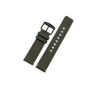 Srndsydak Fit for Citizen AW5005 /Seiko/Timex/Hamilton Army Green khaki Nylon Watch Strap Canvas Men's Watchband 20mm(Army Green-black)