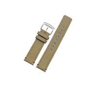 Srndsydak Fit for Citizen AW5005 /Seiko/Timex/Hamilton Army Green khaki Nylon Watch Strap Canvas Men's Watchband 20mm(Khaki-steel buckle)